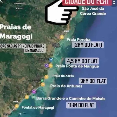 Flat 13º Andar Com Vista Para Maragogi São José da Coroa Grande Exterior foto
